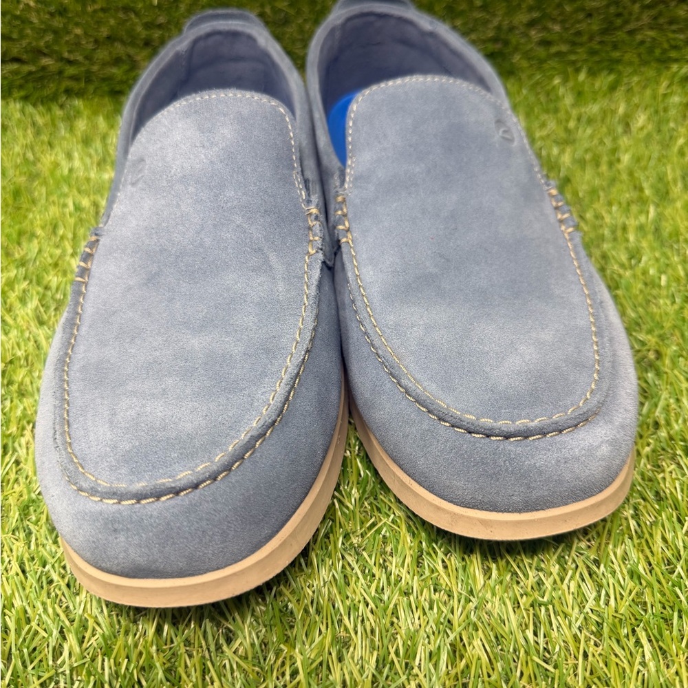 CLARKS Men's Flexway Step Light Blue Suede 26176953 Size 11 W - Picture 6 of 8